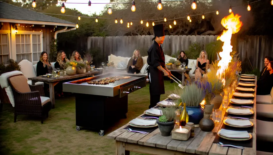 backyard dinner party atmosphere
